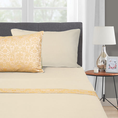 COMPLETO LETTO IN RASO AMBRA